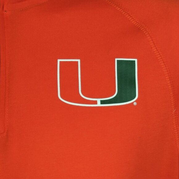 Adidas Miami Hurricanes Large Sideline Quarter-Zip Pullover - Picture 6 of 8